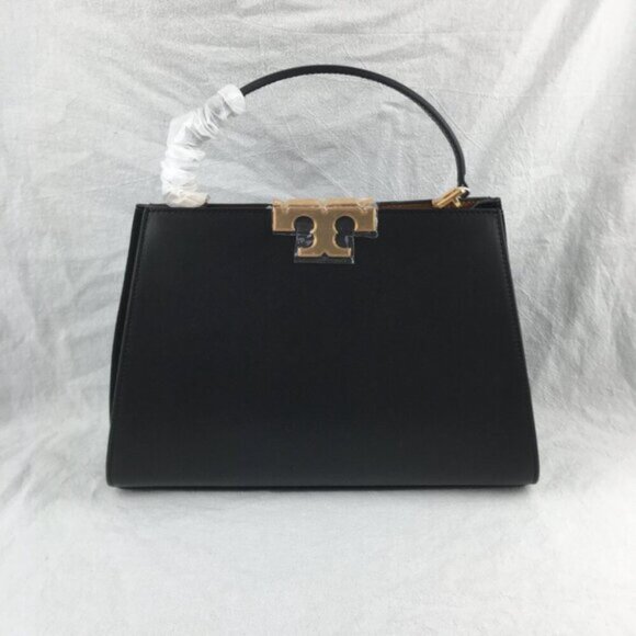 Tory Burch Handbags - Tory Burch Eleanor Blk Leather Tote Bag Discount